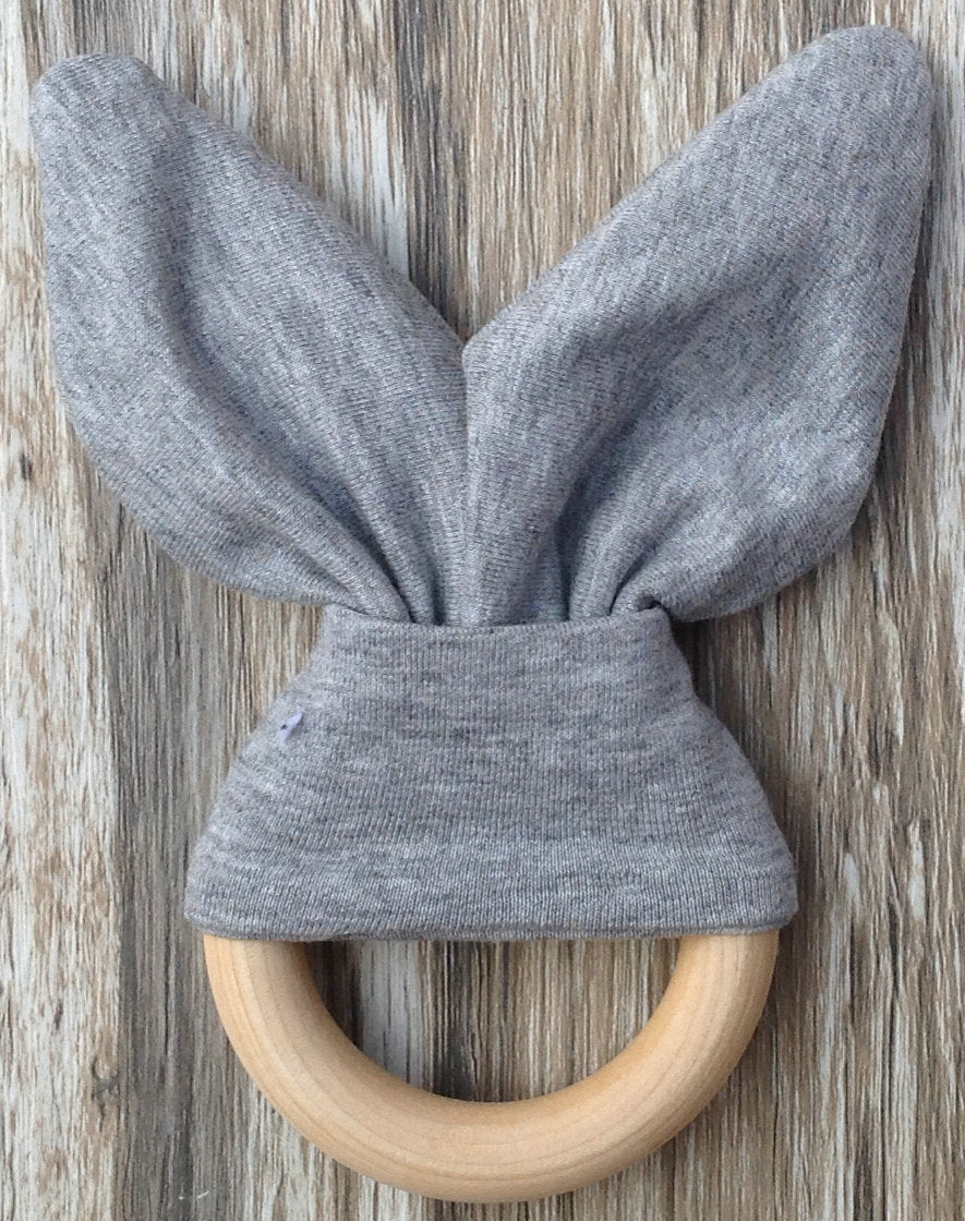 Handmade Wooden Bunny Teether