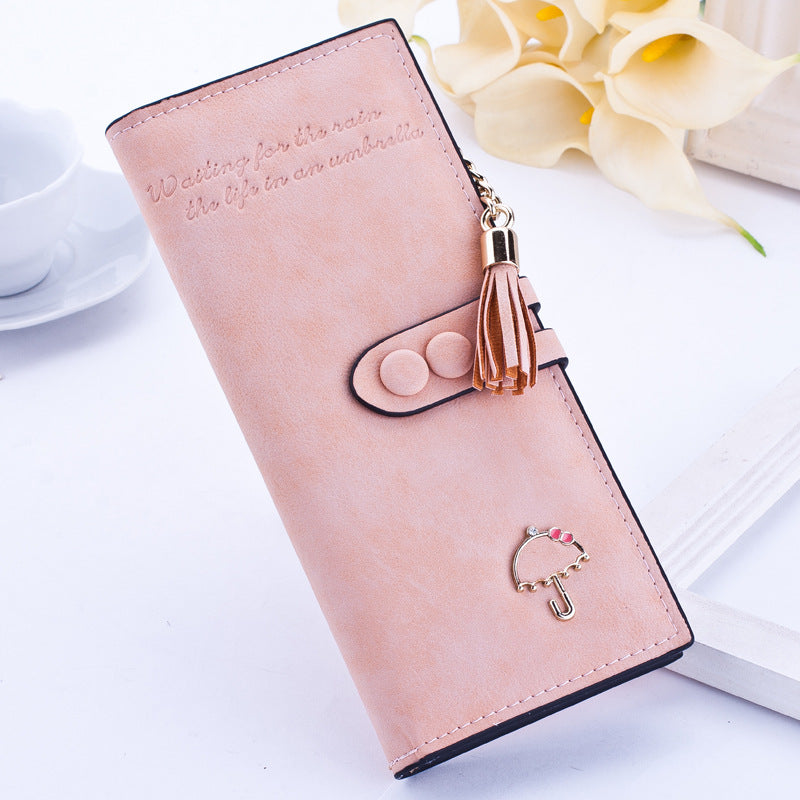 's Umbrella Purse Long Zipper Wallets Plate