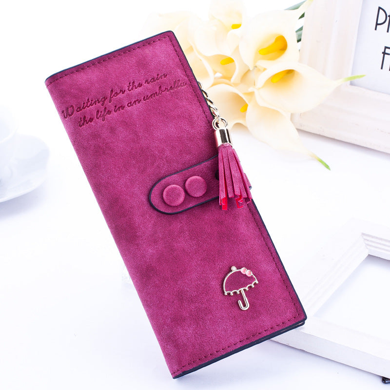 's Umbrella Purse Long Zipper Wallets Plate
