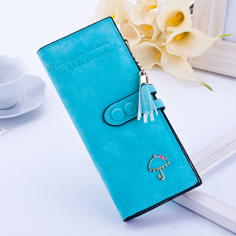 's Umbrella Purse Long Zipper Wallets Plate