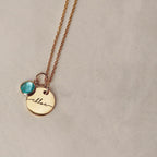Personalised Birthstone Disc Necklace