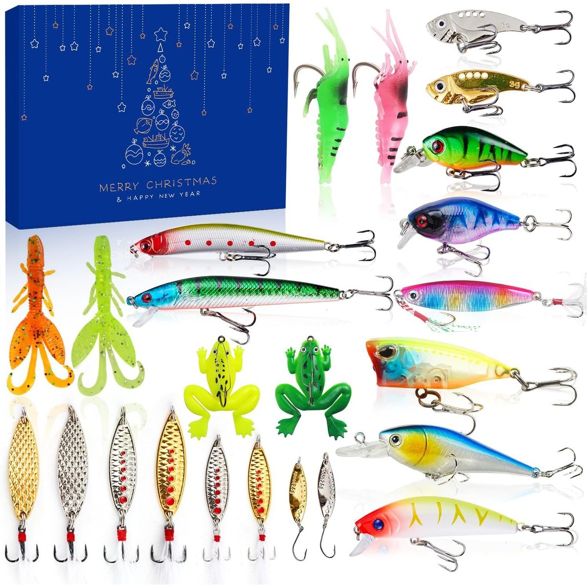 24-Day Fishing Lure Advent Calendar