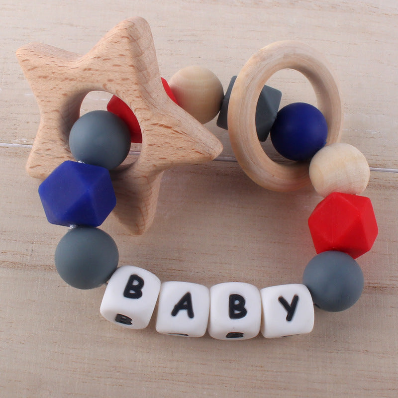 Beech and Silicone Teether
