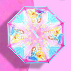 Children's Colorful Handle Reverse Umbrella Set Baby