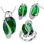 Color Blue Green Jewelry Set