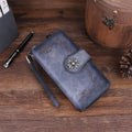 Cowhide Hand-polished Long Wallet