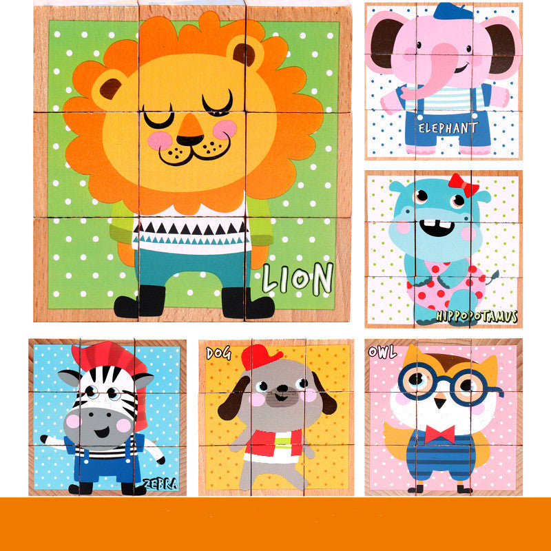 Wooden Picture Cube Puzzle