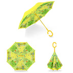Children's Colorful Handle Reverse Umbrella Set Baby