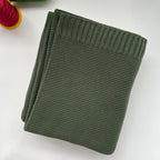 Knitted Cotton Swaddle with Overlock Edge