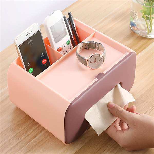 Desktop Tissue & Makeup Organizer