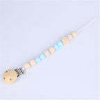 Wood & Silicone Bead Pacifier Chain