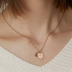 Personalised Birthstone Disc Necklace