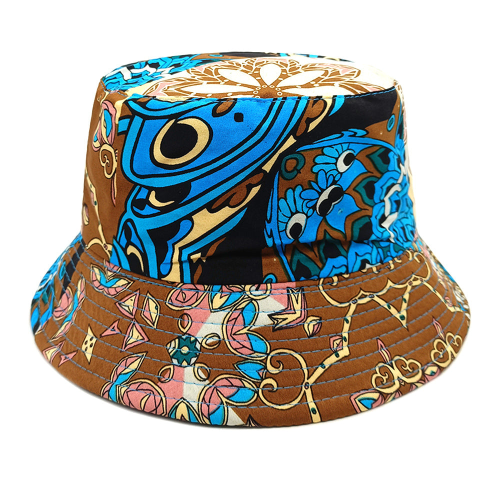 Geometric Bucket Hat Color Matching Printing Double-sided