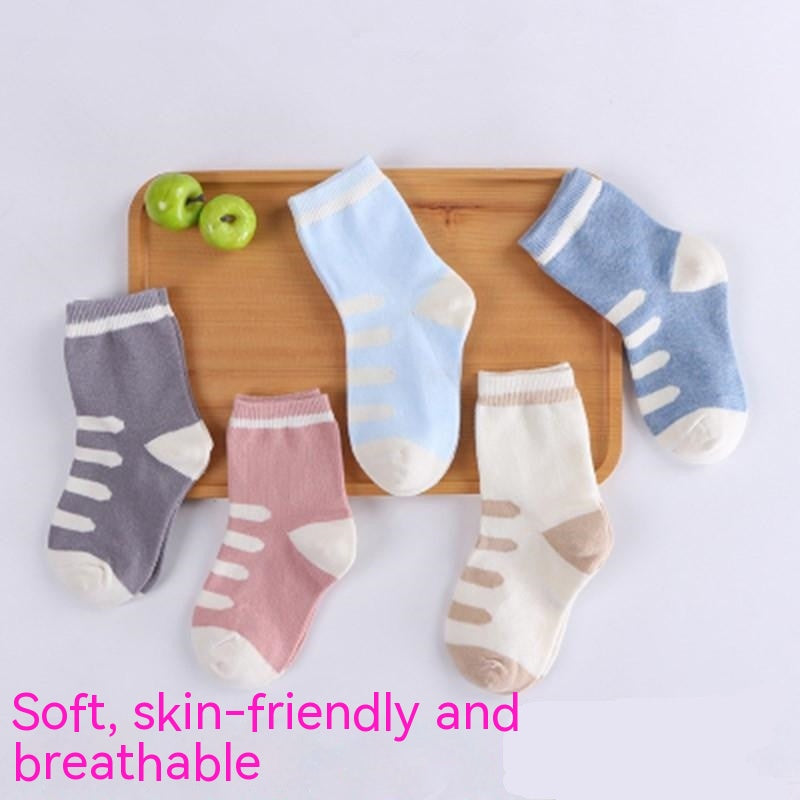 Children's Socks Thin Breathable Mid-calf Baby Boat