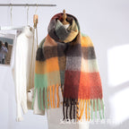 Thick Mohair Fluffy Scarf Warm Plush