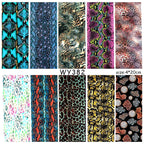 Leopard Snake Floral Nail Art Sticker
