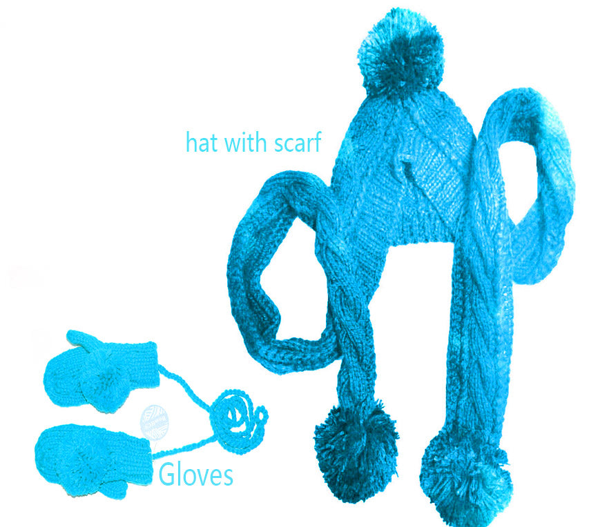 Knitting Bib Hat Scarf