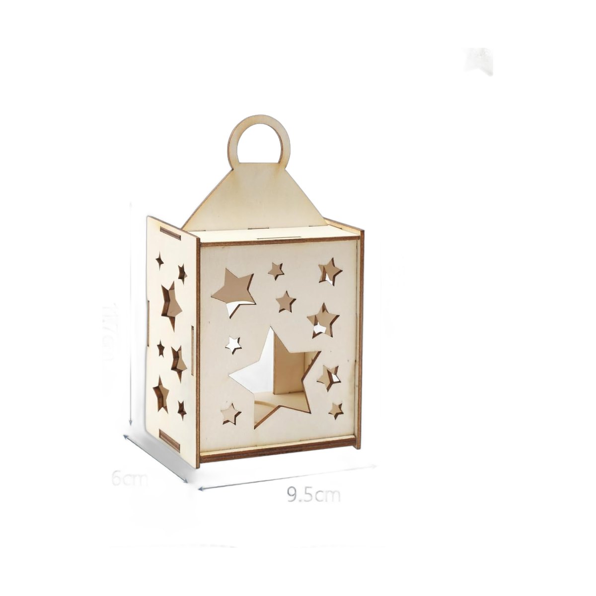 3-piece Star-shaped Lantern Craft Kit Wooden Decor