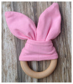 Handmade Wooden Bunny Teether