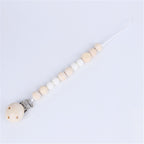Wood & Silicone Bead Pacifier Chain