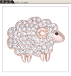 Zodiac Sheep Brooch Rhinestone