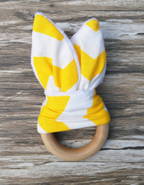 Handmade Wooden Bunny Teether