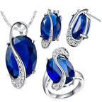 Color Blue Green Jewelry Set