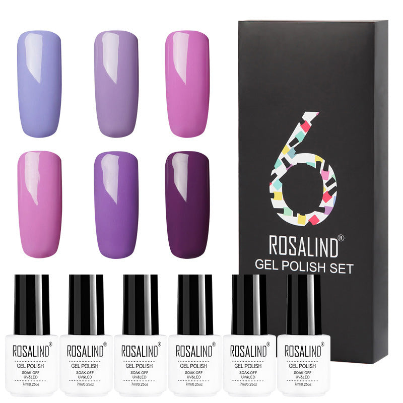 6-Piece ROSALIND Nude Gel Polish Set – 12 Shades