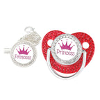 Jewelled Pacifier Clip with Chain