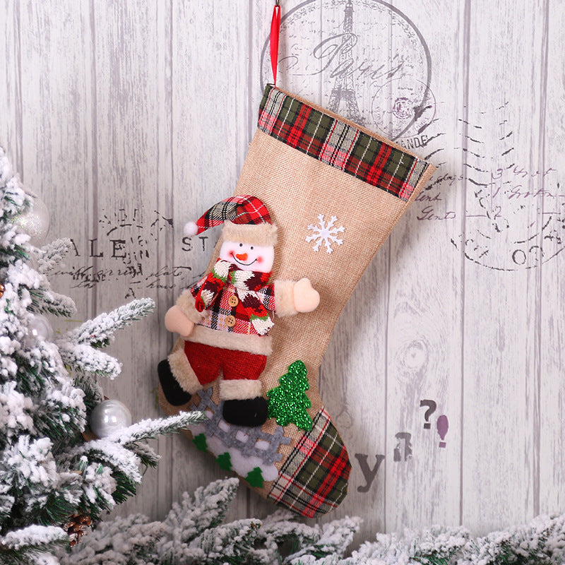 Large Christmas Stocking with Plush Character