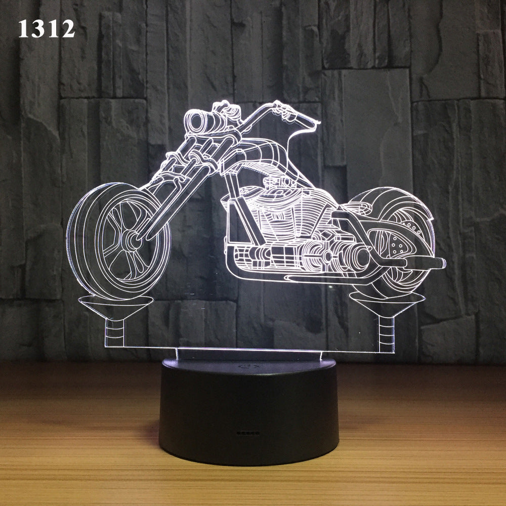 3D Motorcycle Desk Lamp