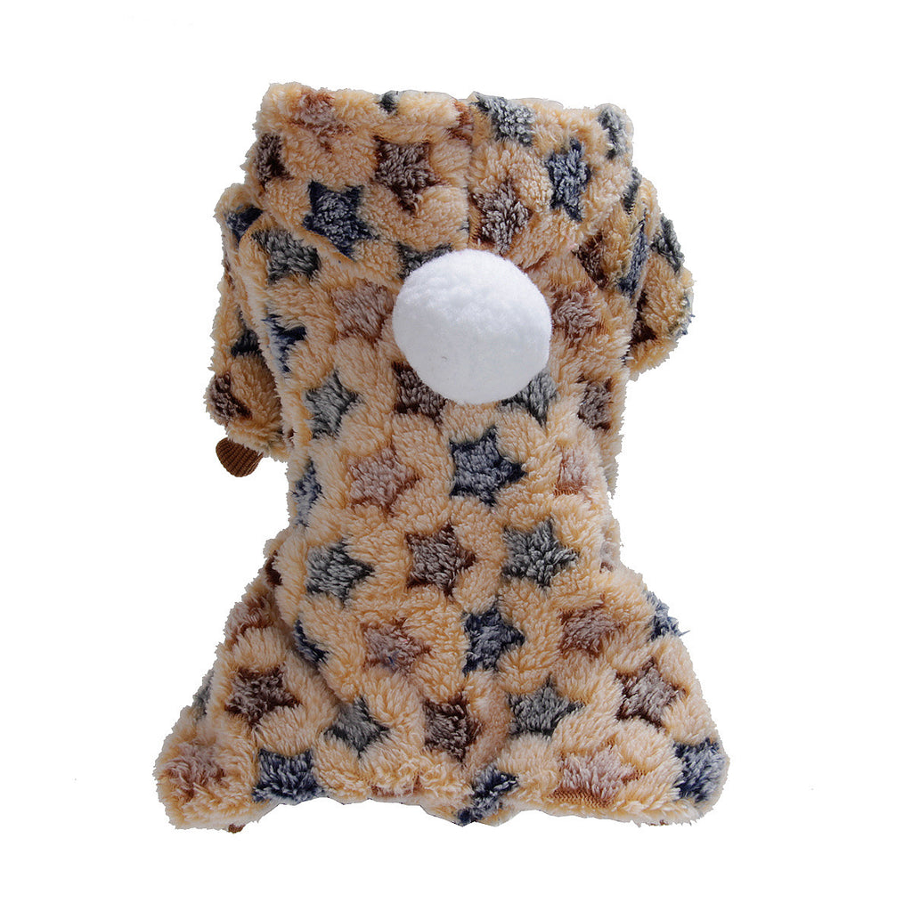 Flannel Dog Cotton-padded Coat
