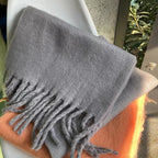 Thick Mohair Fluffy Scarf Warm Plush
