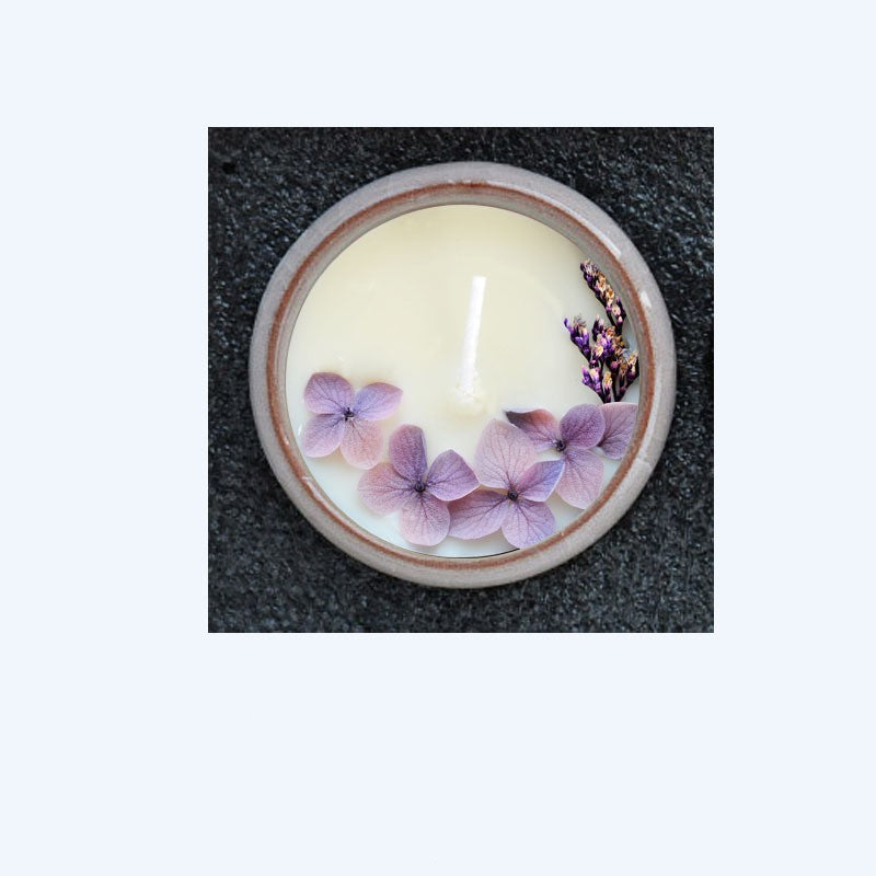Ceramic Cup Dried Flowers Fragrant Candles