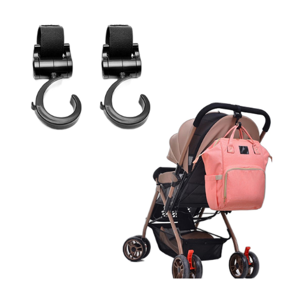 360° Stroller Hooks (2 pcs)