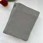 Knitted Cotton Swaddle with Overlock Edge