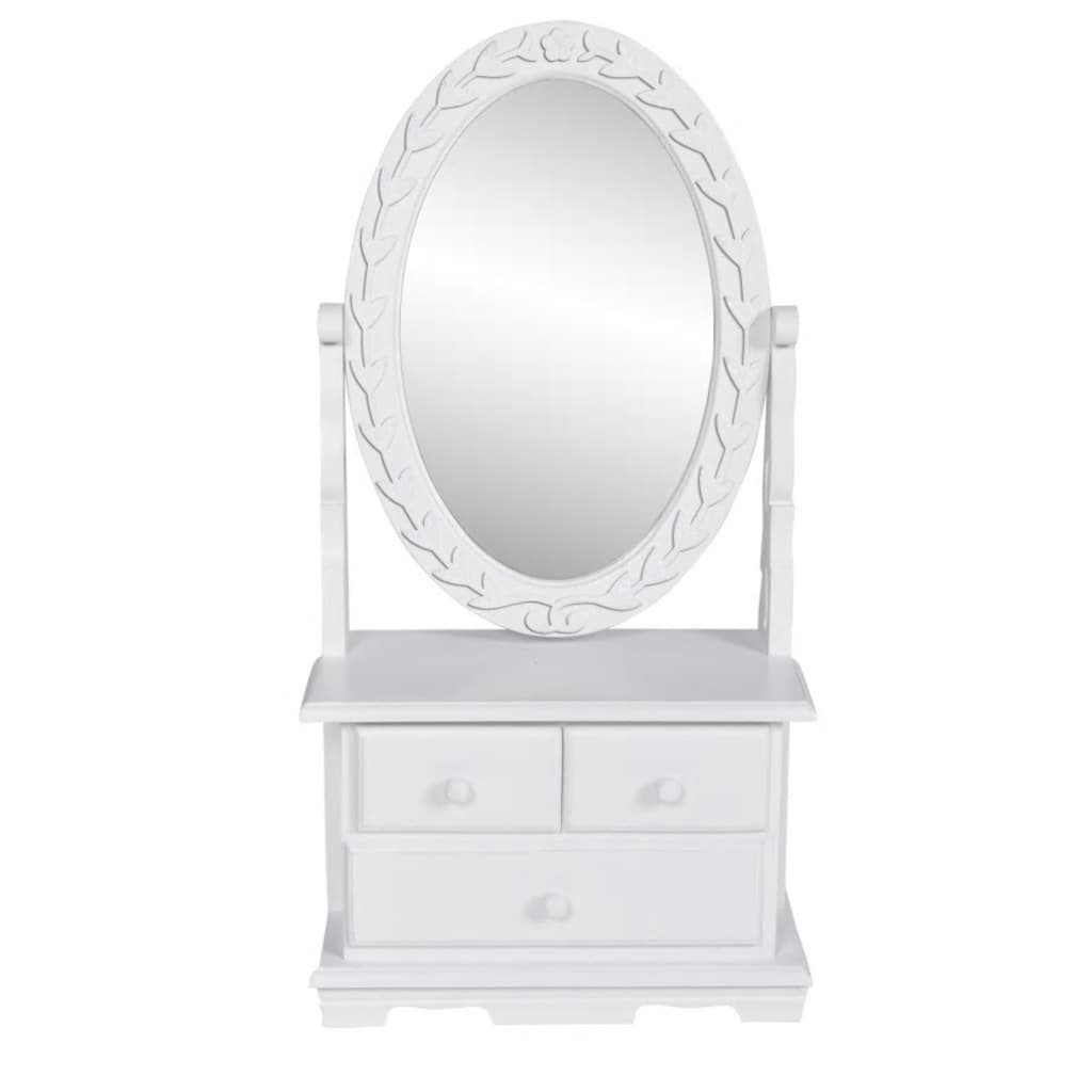 Dressing Table Oval Swivel Mirror Mdf