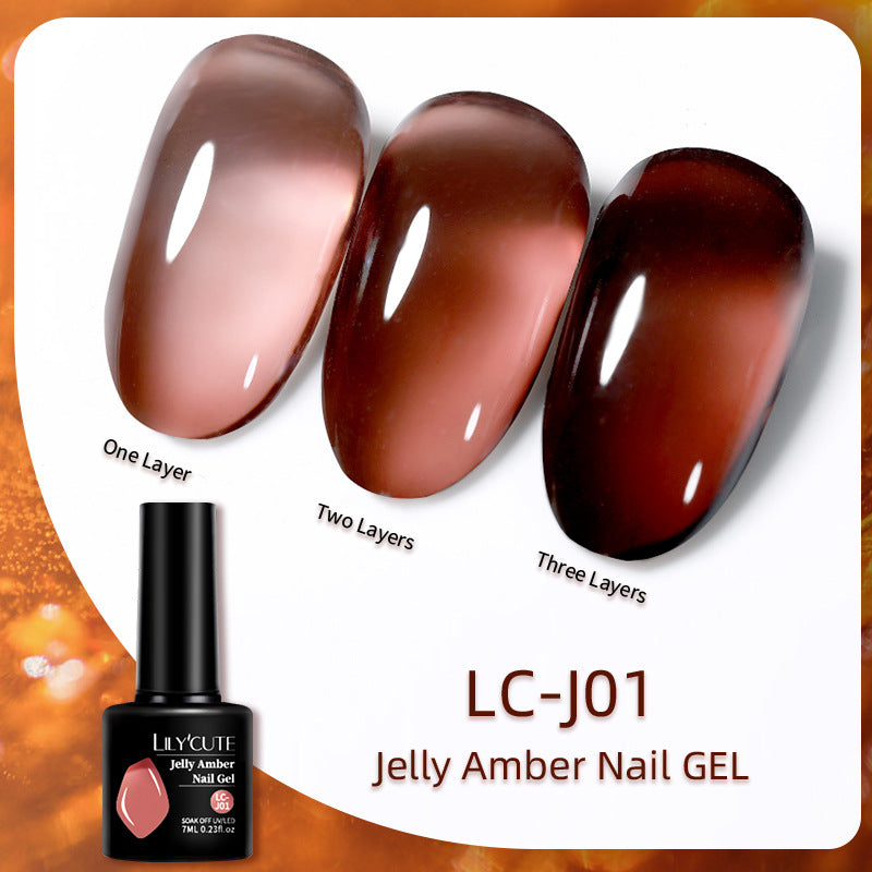 LILYCUTE Amber Jelly Gel Polish – 19 Shades
