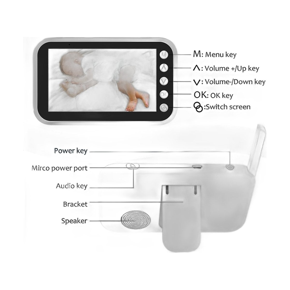 4.3" Video Baby Monitor