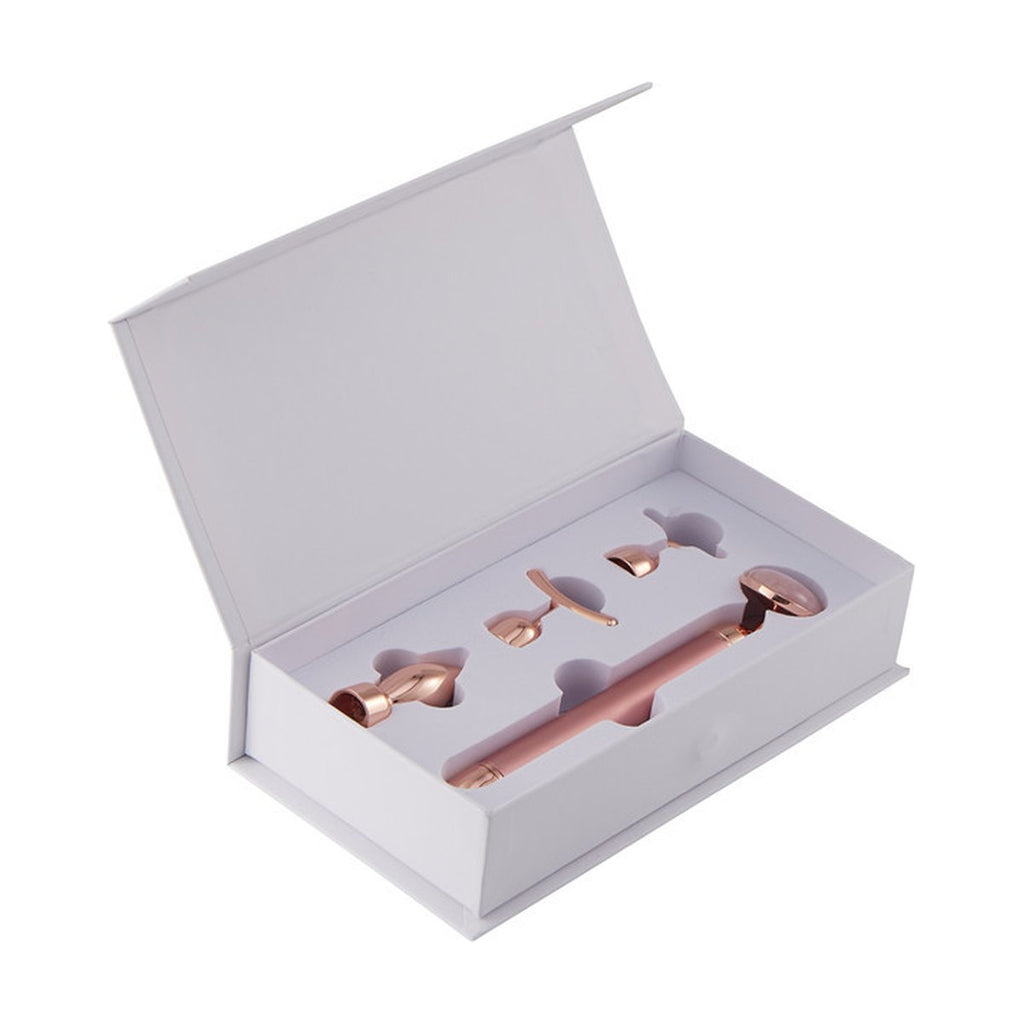 4-in-1 Vibrating Rose Quartz Face Roller