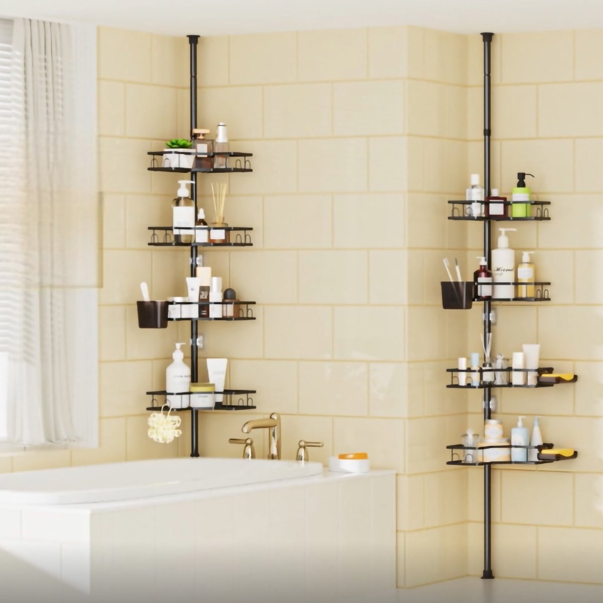 4-Tier Telescopic Shower Shelf