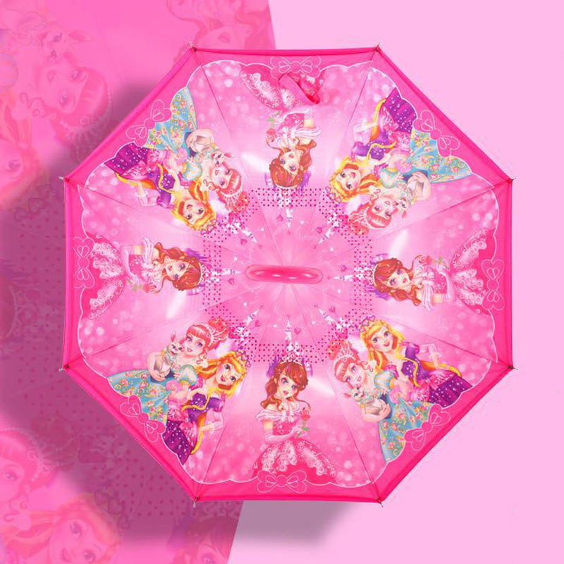 Children's Colorful Handle Reverse Umbrella Set Baby