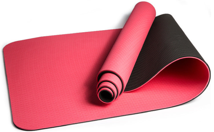 Lengthened Non-slip Two-color Yoga Mat Fitness