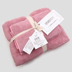 Coral Velvet Gift Towel Bath Set