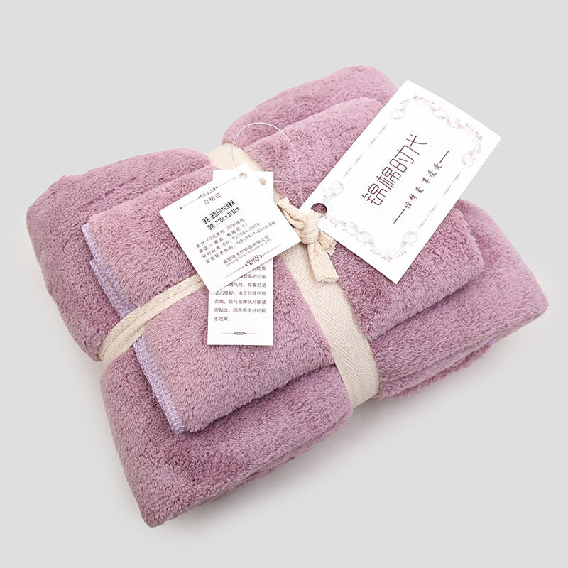 Coral Velvet Gift Towel Bath Set