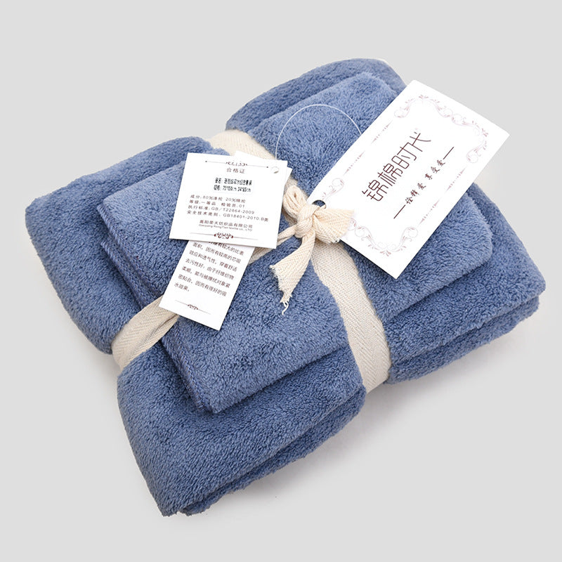 Coral Velvet Gift Towel Bath Set
