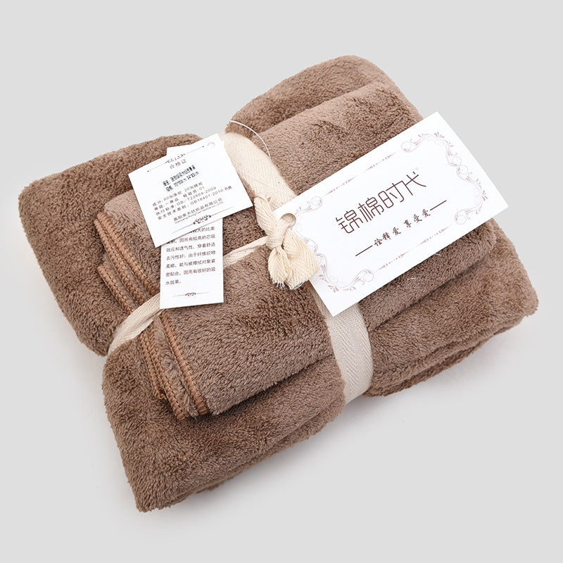 Coral Velvet Gift Towel Bath Set