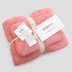 Coral Velvet Gift Towel Bath Set