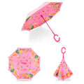 Children's Colorful Handle Reverse Umbrella Set Baby