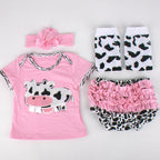 Baby Short Sleeve T-shirt Socks Headband Set